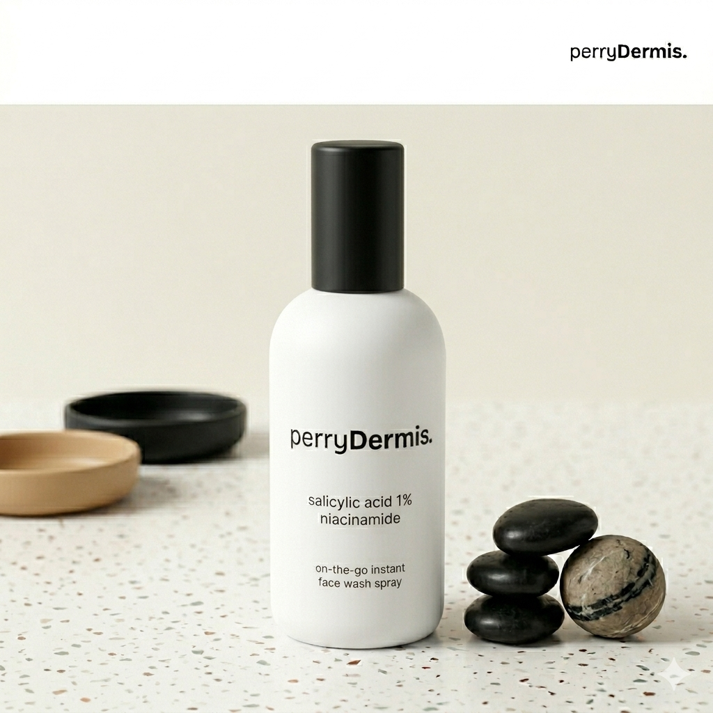 perryDermis Advanced Salicylic Acid Face Wash Spray (1%) with Niacinamide – Oil Control & Acne Care